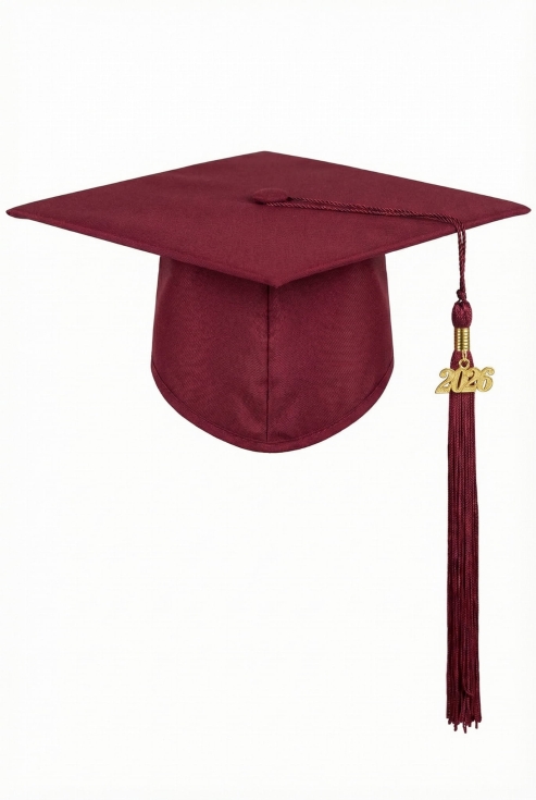 czapka absolwencka 2026, biret absolwencki bordo, frędzel absolwencki 2026, czapka na zakończenie szkoły, pamiątka absolwencka, biret dla studenta, biret z brelokiem