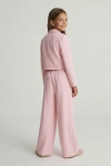 komplet Emi różowy stylizacja, dziewczęcy komplet ZOYA Fashion sesja zdjęciowa, elegancki strój na wesele dla dziewczynki