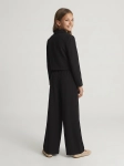 komplet Emi czarny stylizacja, dziewczęcy komplet ZOYA Fashion sesja zdjęciowa, elegancki strój na wesele dla dziewczynki