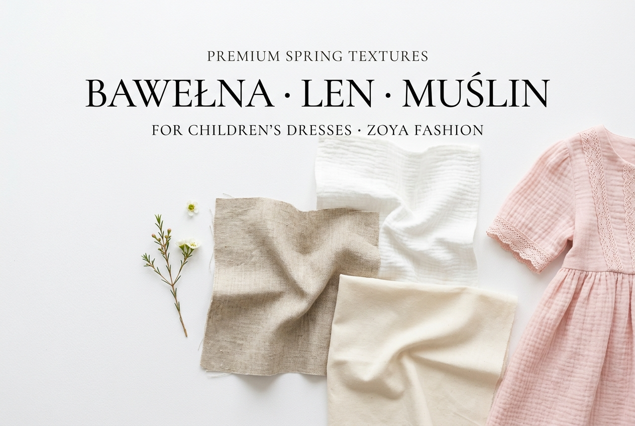 Wiosenne tkaniny w sukienkach dla dziewczynek — bawełna, len czy muślin?